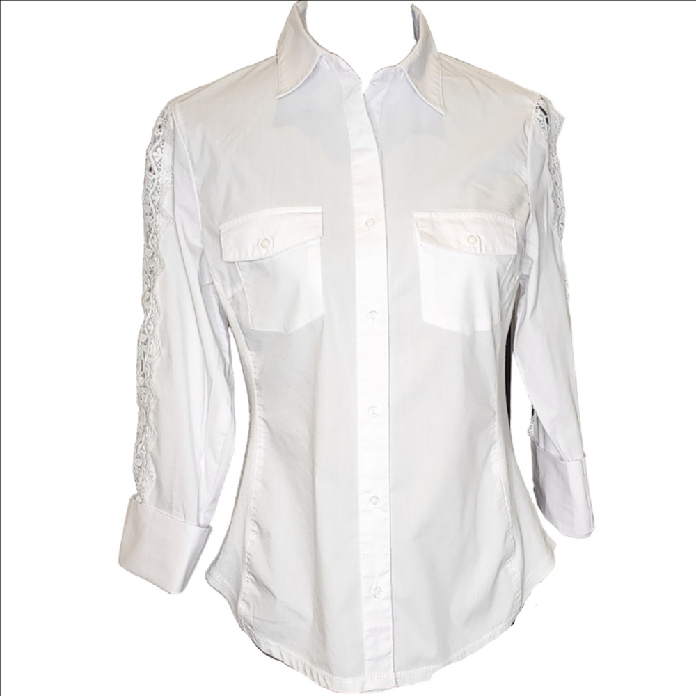 ZAC & RACHEL WHITE BUTTON-DOWN TOP